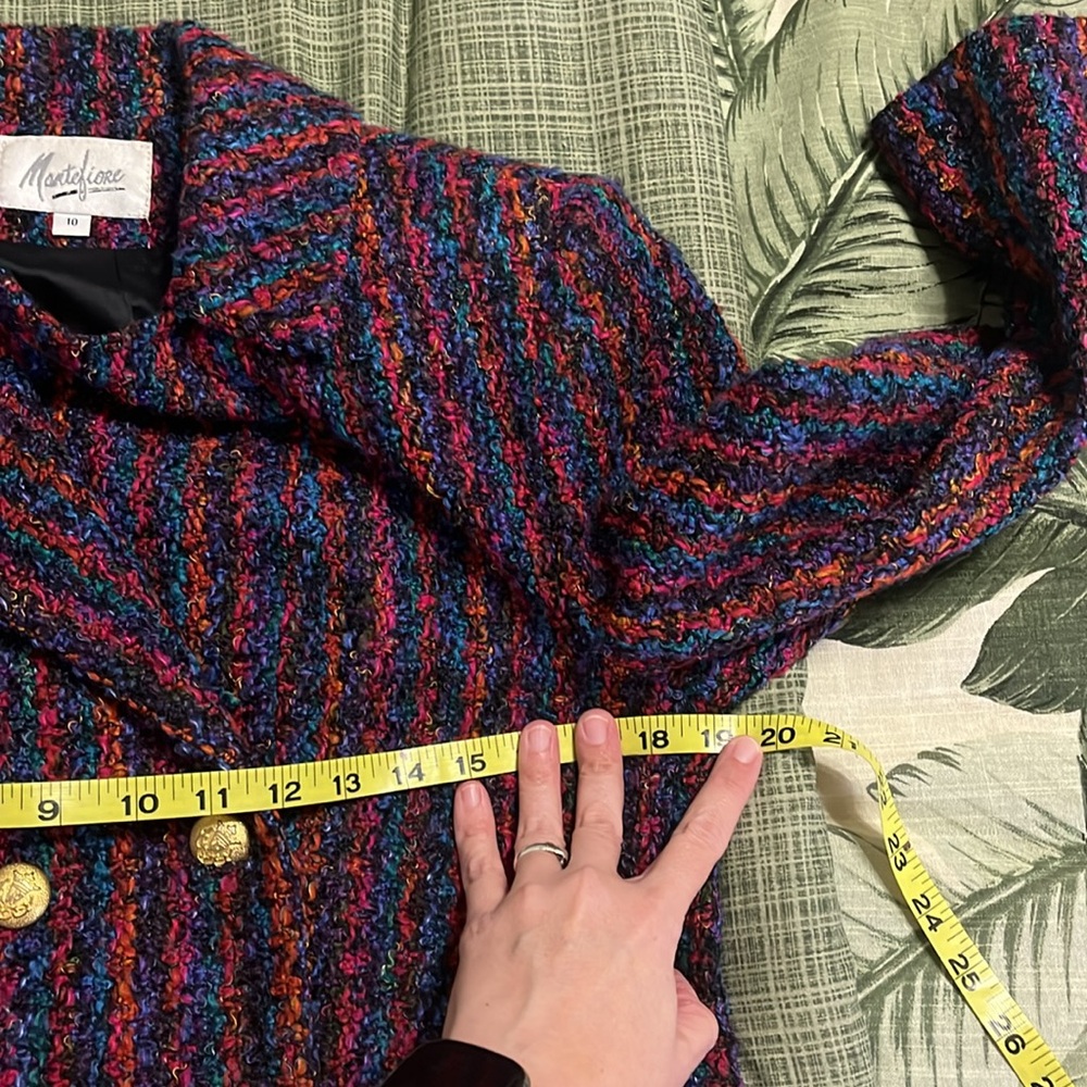 Vintage Women’s Tweed Double Breasted Suit Montefiore size 10, Back Zipper - Picture 9 of 17